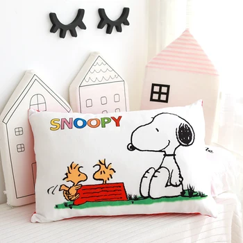 Snoopy pliušas pagalvės puikus šuo sofos pagalvėlių ins animacinių filmų stiliaus Miegamojo puošmena dovana draugei gimtadienio egzistuoja