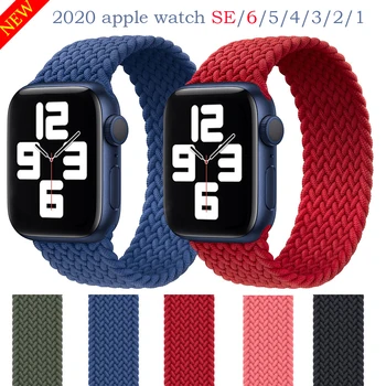 Solo Tinklelio Linijos Diržu, Apple Watch SE Serijos 6 Juostų 40mm 44mm Watchbands už iwatch 5/4/3/2 38mm 42mm priedai 2020 Naujas