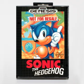 Sonic The Hedgehog 16 Bitų MD Žaidimo Kortelės Įtraukti Mažmeninės Langelyje Sega Genesis & Mega Drive