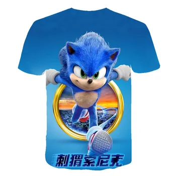 Sonic the Hedgehog Berniukų Marškinėliai Vaikams, Cartoon Marškinėlius Blue Marškinėliai Mergaitėms Vaiko Marškinėliai Vaikams Drabužių 2020 Tee Viršūnės