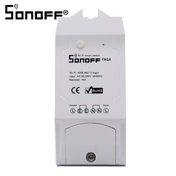 Sonoff Snoff TH16/TH10 Temperatūra Drėgnumas Stebėsenos WiFi Smart Switch Išmaniųjų Namų Nuotolinio Valdymo Pagal Smartfon App