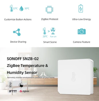 Sonoff ZigBee Temperatūros ir Drėgmės Jutiklis Temperatur/Drėgmės Jutiklis App Realiu Laiku Kontroliuoti Darbą Su SONOFF ZigBee Vartai