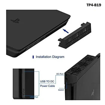 Sony Playstation4 PS4 Slim Konsolės Aušinimo Ventiliatoriaus Aušintuvas Smart Termostatas 3 Ventiliatoriai USB Išorinį 3-Ventiliatoriaus Sistema Stotis