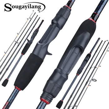 Sougayilang 1.8-2.4 m 5 Skirsnis Verpimo Liejimo meškere Ultralight Anglies Pluošto Kelionės Nešiojamų meškere Žvejybos Reikmenys