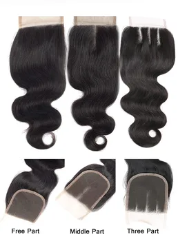 Spanguolių Plaukų Brazilijos Kūno Bangų Paketų Su Uždarymo Remy Human Hair Ryšulius Su Uždarymo Vidutinės Rudos Spalvos Šveicarijos Nėriniai