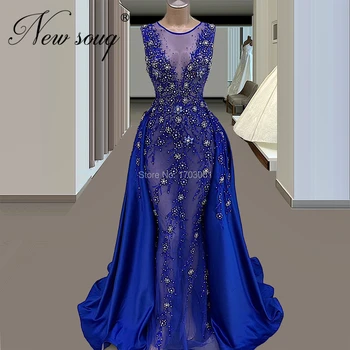 Sparkly Royal Blue Prom Dresses Užsakymą Vakare Puošnios Suknelės, Chalatas De Soires 2021 Vakarėlis Dubajus Vakaro Drabužiai Abendkleider