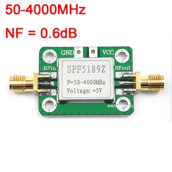 SPF5189 LNA 50MHZ-4000MHz NF = 0.6 dB LNA RF mažai triukšmo stiprintuvą, FM HF VHF / UHF Kumpis Radijo stiprintuvas 5v