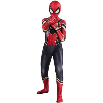 Spiderboy Tiktų Suaugusių Vaikų Berniukų Peter Parker Voras Cosplay Kostiumų Superherojus Žmogus Karnavalas Šalis Dress Up C39A66