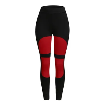 Sporto Kelnės Kelnių Moterys, juoda raudona, kad atitiktų Tinkamumo Legging Slim Stretch Kratinys Veikia pakelkite klubus Leggins #0327