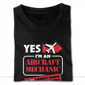 Sporto Lėktuvų Mechaniku Tee Marškinėliai Vyrams Užsakymą Trumpomis Rankovėmis, Baltos Apvalios Kaklo Tee