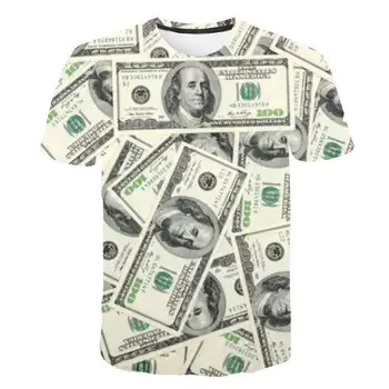 Sporto salė Doleris T-shirt vyrai, pinigai ir T-shirt Gotikos 3d juokinga T-shirt hip-hop ' o T-shirt cool T-shirt vyrų drabužiai 2019 naujas vasaros marškinėliai