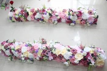 SPR vestuvių arch stalo runner gėlių sienos etape fone dekoratyvinis didmeninė dirbtinių gėlių stalo puošmena 10vnt/daug