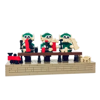SS-17649 Kalėdų Serijos Žiemos Kaimas Arenoje Šventė Miesto Traukinio Elnių Draugais Blokai Kalėdų Senelis, Žaislų, dovanų