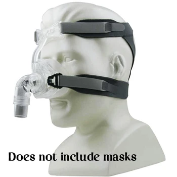 Stabdžių Snore galvos Apdangalai CPAP Kaukės Elastinga Pluošto Galvos Juosta Universalus Nosies Kaukė Pilna Veido Kaukė Galvos juostos Medicinos