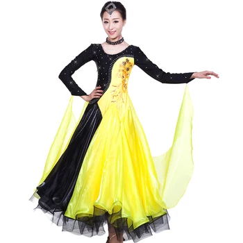 Standartinių šokių suknelė sportinių šokių suknelę moteris foxtrot valsas suknelė socialinių šokių pramoginių šokių suknelės