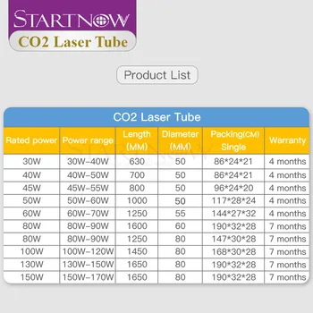 Startnow CO2 Lazeriu Vamzdelis, 40W 700mm Stiklo Lazerio Lempa CO2 Lazerinis Graviravimas Mašina Vamzdžių Drožyba Pjovimo Ženklu Atsarginės Dalys