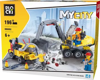 Statybos žaislas tvirtinimo vežti MyCity collection, 196 blokai vaikams kurti savo miestą.