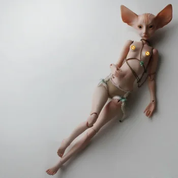 Stenzhorn BJD Doll 1/4 Sfinksų kačių humanoidų Bendras Lėlės Nemokamai Akis