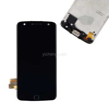 Su Shadow Originalą Motorola Moto Z Jėga Droid XT1650 LCD Ekranas AMOLED Jutiklinis Ekranas skaitmeninis keitiklis Rėmo Pakeitimo