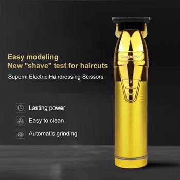 Suaperne profesinės naftos-galvos elektrinių plaukų kirpimo mašinėlių, 0mm retro žingsniu drožyba auksinių plaukų clipper metalo žoliapjovės tondeuse barbe