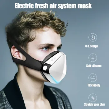 Suaugusiųjų Elektros Kaukė Dulkėms Anti-Rūko Oro Valymo Respiratorius Automatinė Apsauga Veido Kaukė Veidui Mados Daugkartinio Naudojimo