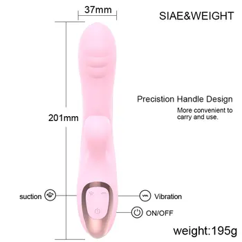 Suaugusiųjų Žaislai G Spot Vibratorius Su USB Succionador Klitorio Moterų Pūlingas Erotika Vajina Clit Sucker Sexo Vibratorių Pareja