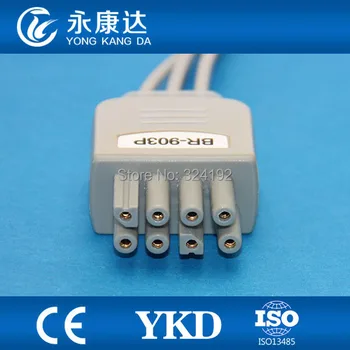 Suderinama Nihon kohden Multi-link IEC/3 derivacijų EKG kabelis ir Įrašą leadwires su ce ženklu ,medicinos kabelis
