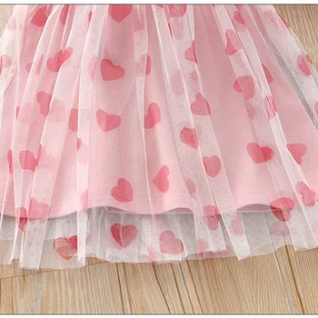 Suknelės Naujųjų Metų 2021 Meilės Vasaros Modelis Valentino Dieną Princesė Dress Purus Tinklelio Suknelė, Vaikams, Drabužiai Mergaitėms, Drabužiai