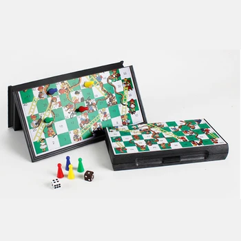 Sulankstomas Magnetinio Gyvatė Ir Kopėčios Šachmatų Žaidimas Švietimo Smegenų Mokymo Montessori Žaislas Smegenų Mokymo Interaktyvus Žaislas Vaikams