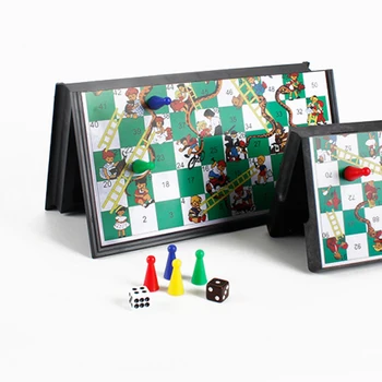 Sulankstomas Magnetinio Gyvatė Ir Kopėčios Šachmatų Žaidimas Švietimo Smegenų Mokymo Montessori Žaislas Smegenų Mokymo Interaktyvus Žaislas Vaikams
