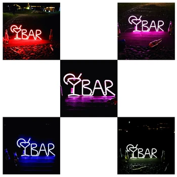Sultys Laišką BARAS Neoninės Lempos Kūrybos Naktį LED Šviesos Juosta Sienos Kabantys Papuošalai X6HD
