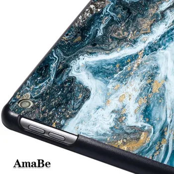 Sunku Apple IPad 2019 7th Gen 10.2 Colių A2200 A2123 Tablet PC Plastiko Marmuro Modelis Kritimo atsparumo Stovėti Padengti