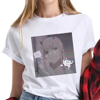 SUNOWE Kawaii Anime Darling Į Franxx Harajuku Nulis DU Graži Mergaitė Animaciją Spausdinti Atsitiktinis Vasaros Vyrai Moterys T-shirt