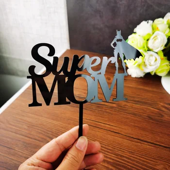 Super MAMA Akrilo Tortas Topper,Motinos Dienos metu,Mamos Gimtadienio dovana,Geriausia Pasaulyje Mama Šalies Prekių Dekoro Tortas Topper