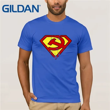 Supermenus Logotipas Marškinėliai Parodija Komunistų Markso Lenino Stalino Revoliucijos Super Herojus
