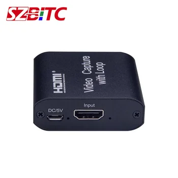 SZBITC HDMI Video Capture Su Loop out USB2.0 Korteles Grabber Streaming Live Transliacijos Vaizdo Įrašymo už PS4 DVD vaizdo Kamera