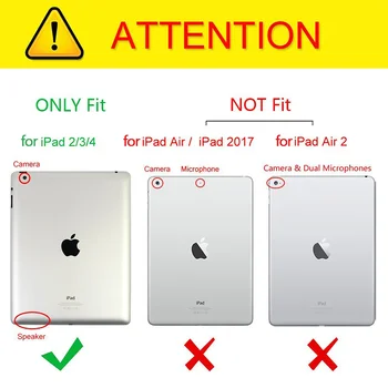 Tablet Case For iPad 2/3/4 atsparus smūgiams Ekstremalių Kariuomenės Karinių Sunkiųjų Atramą Dangtelis, Skirtas 