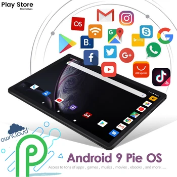 Tabletė 10 colių Android Pyragas 9 Tablet PC 3G Phablet su Dual Sim Card Slots Dual Camera 
