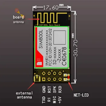 Taidacent Suderinama ESP8266 5V TTL UART ESP-800L SIM Kortelės Core Boare Sim800l Gsm Gprs Duomenų Perdavimo Modulis GSM Modulis