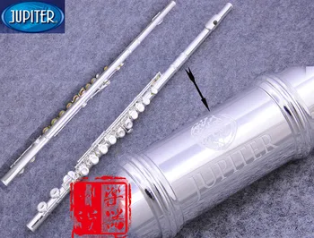 Taivano JUPITERIS JFL-700E 16 Skyles Uždarytas C Klavišą Fleita Cupronickel Sidabrinė flauta skersinės instrumentos musicales Atveju