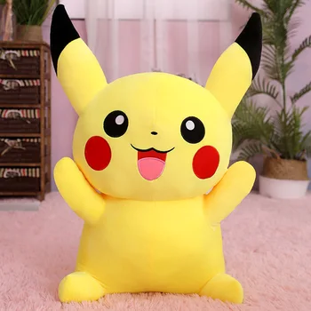 TAKARA TOMY Pokemon Pikachu pliušinis lėlės Japonų anime labai mielas Pikachu žaislą vaikų surinkimo žaislas, Kalėdų, gimtadienio dovana