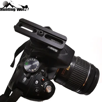 Taktinis CNC 21mm Rail Mount tinka red dot akyse taikymo sritį, kontaktinės jungties Adapteris Canon/Nikon DSLR Fotoaparato Nuotrauka Medžioklė