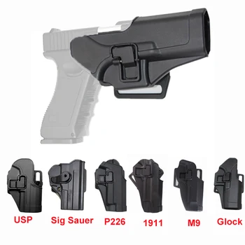 Taktinis Pistoletas Dėklas, Skirtas Glock 19 17 Colt 1911 Beretta M9 HK USP Sig P226 Airsoft Dažasvydis Hunai Dėklas Medžioklės Reikmenys