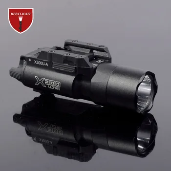 Taktinis SF X300 Ultra pistoletas Pistoletas Šviesos X300U 500 Liumenų Didelės Išėjimo galios Ginklas Žibintuvėlis Tinka 20mm Picatinny Weaver Geležinkelių
