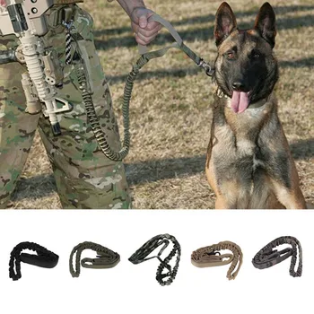 Taktinis Šuns Pavadėlio Karinio Mokymo Taktinis Bungee Pavadėlio Kovoti su JAV Amry Šuo Veda Panaudoti Apykaklės Nailono Coyote 5 spalvų