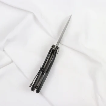 Tamsiai sulankstomas peilis D2 ašmenys G10 rankenos guolis, aukštos kietumas boutique lauko išgyvenimo gelbėjimo virtuvinis peilis EDC įrankis