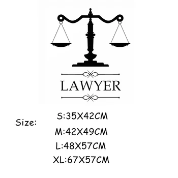 Tapetai Dekoro Kontora Logotipas Advokatas Sienos Vinilo Decal Personalizavimas Lipdukas Įmonės Pavadinimas Teisingumo Masto Langų Apdailos