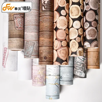 Tapetai lipnios medžio imitacija, grūdų pramonės vėjo tapetai kambarį fono sienos lentelėje dekoratyviniai lipdukai