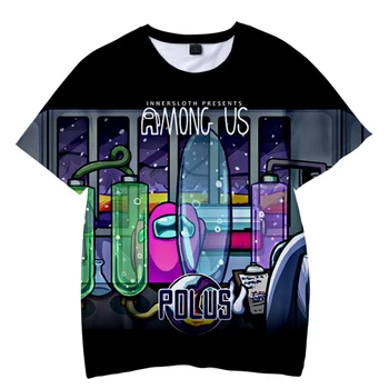 Tarp Mūsų 3D Print T-Shirt Žaidimo Stiliaus Hip-Hop Streetwear Vyrai Moterys Mados Marškinėliai Chilren Vaikai Tees Viršūnes Madinga Berniukas Mergaitė Tshirts