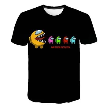 Tarp Mūsų marškinėliai Vaikai Vaizdo Žaidimas Anime ir Animacinių filmų Vienaragis T-shirt 3D Vaikų Drabužiai Spalvinga Camiseta Vasaros Dovana Mergina Viršūnės